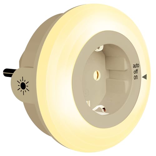 Emotionlite Nachtlicht Steckdose mit Dämmerungssensor, LED Nachtlampe Kinder Schutzsteckdose mit Helligkeitssensor, Auto/OFF/ON mit Lichtsensor 3 Helligkeit Einstellbar,warmweiß 2700K 1 Stück Emotionlite Nachtlicht Steckdose mit Dämmerungssensor, LED Nachtlampe Kinder Schutzsteckdose mit Helligkeitssensor, Auto/OFF/ON mit Lichtsensor 3 Helligkeit Einstellbar,warmweiß 2700K 1 Stück von emotionlite