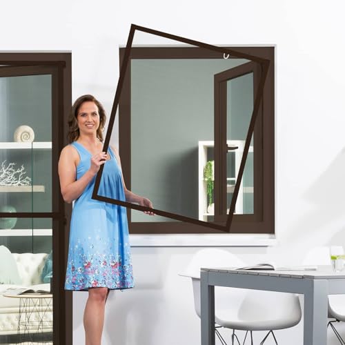 empasa Fliegengitter Insektenschutz Fenster individuell kürzbar Master Slim mit Alurahmen, weiß, braun oder anthrazit, verschiedene Größen, als Selbstbausatz empasa Fliegengitter Insektenschutz Fenster individuell kürzbar Master Slim mit Alurahmen, weiß, braun oder anthrazit, verschiedene Größen, als Selbstbausatz von empasa