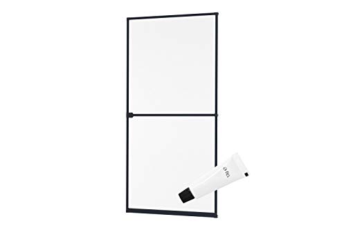 Insektenschutz Fliegengitter T/ür Alurahmen START auf Ma/ß geschnitten oder als Selbstbausatz in wei/ß braun oder anthrazit 100 x 210 cm