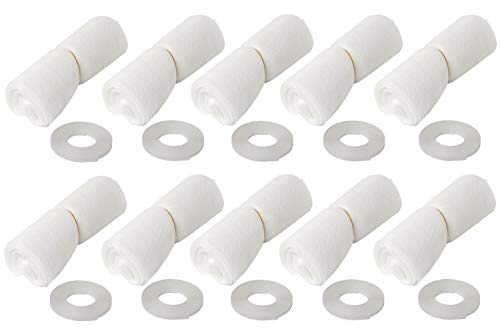 empasa Insektenschutz Polyester Fliegengitter Gaze mit Klettband 10er Set weiß 130x150 cm von empasa