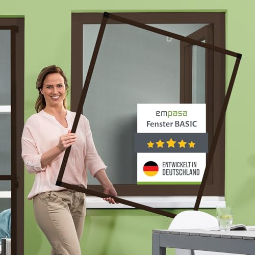 empasa Insektenschutz Fenster Basic mit Alurahmen in Weiß, Braun oder Anthrazit und FILATEC® Gewebe in Schwarz, kürzbarer Bausatz zur Selbstmontage, Fliegengitter, verschiedene Größen empasa Insektenschutz Fenster Basic mit Alurahmen in Weiß, Braun oder Anthrazit und FILATEC® Gewebe in Schwarz, kürzbarer Bausatz zur Selbstmontage, Fliegengitter, verschiedene Größen von empasa