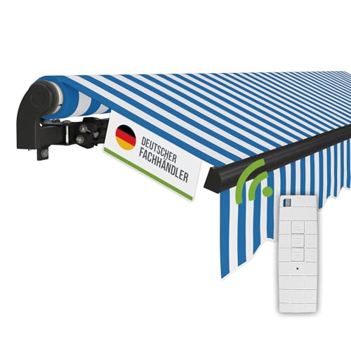 empasa Elektrische Gelenkarmmarkise 'Start Plus' Markise Sonnenmarkise Sonnenschutz, komplett vormontiert, Verschiedene Größen und Farben von empasa