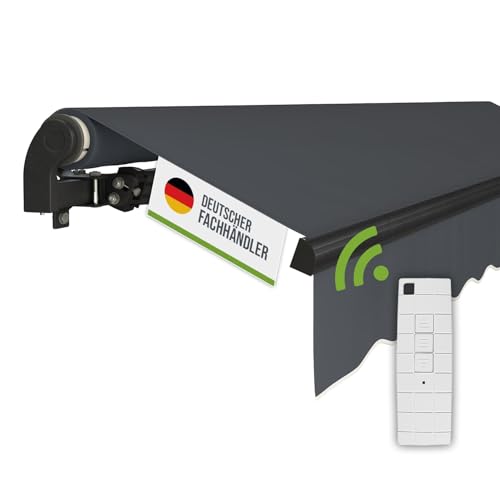 empasa Elektrische Gelenkarmmarkise 'Start Plus' Markise Sonnenmarkise Sonnenschutz, komplett vormontiert, Verschiedene Größen und Farben von empasa