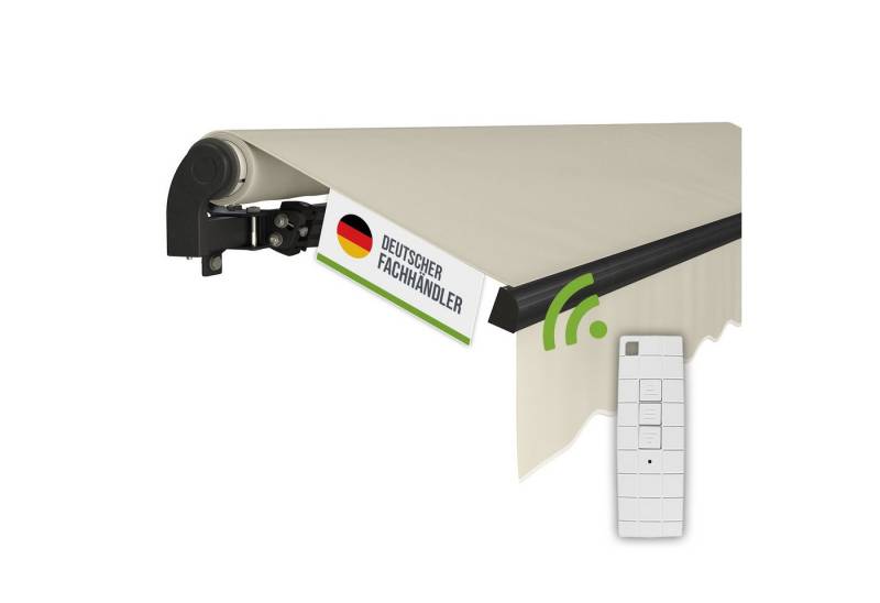 empasa Gelenkarmmarkise "START PLUS" elektrische Markise mit Fernbedienung & Handkurbel von empasa
