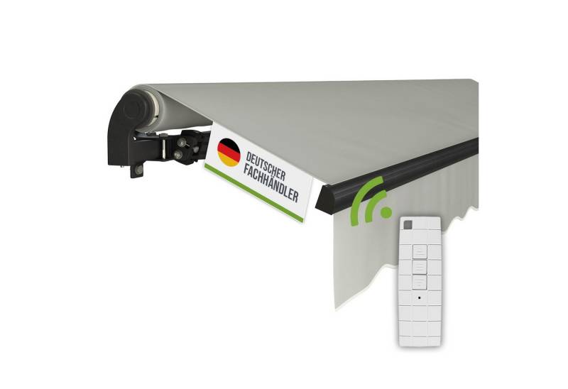 empasa Gelenkarmmarkise "START PLUS" elektrische Markise mit Fernbedienung & Handkurbel von empasa