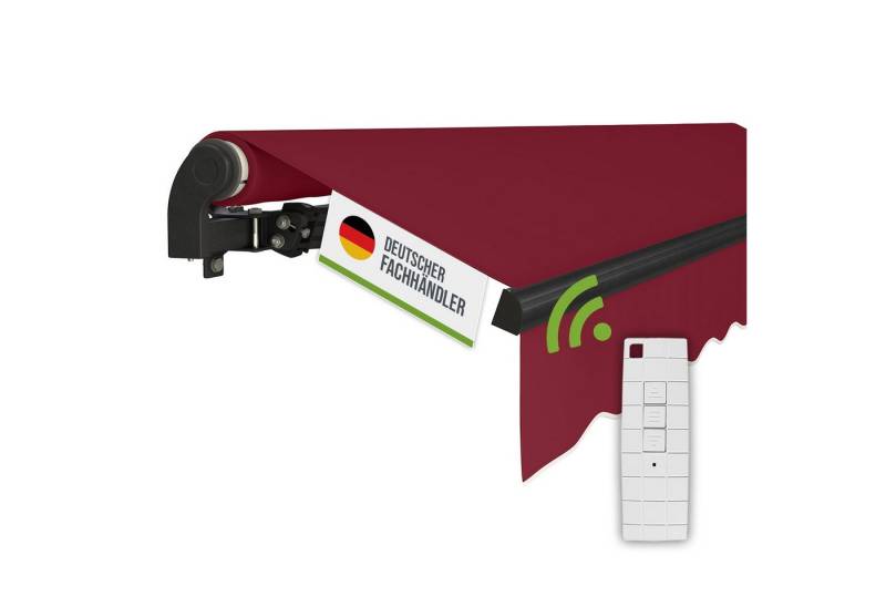 empasa Gelenkarmmarkise "START PLUS" elektrische Markise mit Fernbedienung & Handkurbel von empasa