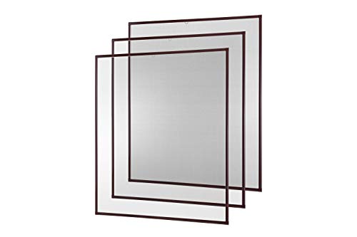 empasa Insektenschutz Fliegengitter Fenster Alurahmen Basic weiß, braun oder anthrazit, 130 x 150 cm 3er SET von empasa