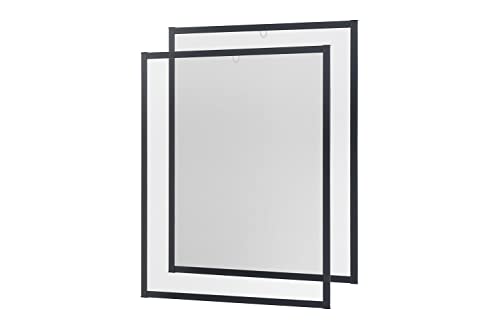 empasa Insektenschutz Fliegengitter Fenster MASTER SLIM Set Alurahmen Mückengitter als Selbstbausatz in 100 x 120 cm, verschiedene Sets und Farben, Farbe:anthrazit, Größe:2er Set von empasa