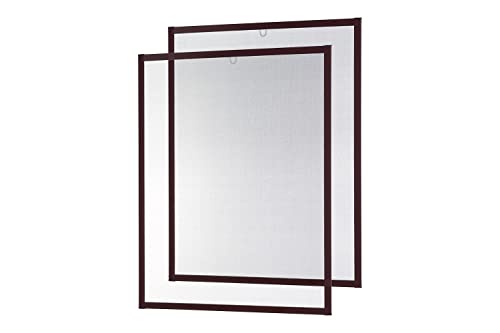 empasa Insektenschutz Fliegengitter Fenster MASTER SLIM Set Alurahmen Mückengitter als Selbstbausatz in 100 x 120 cm, verschiedene Sets und Farben, Farbe:braun, Größe:2er Set empasa Insektenschutz Fliegengitter Fenster MASTER SLIM Set Alurahmen Mückengitter als Selbstbausatz in 100 x 120 cm, verschiedene Sets und Farben, Farbe:braun, Größe:2er Set von empasa