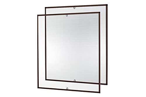 empasa Insektenschutz Fliegengitter Fenster START Set Fliegenschutz Alurahmen Mückengitter als Selbstbausatz in 120 x 140 cm, verschiedene Sets und Farben, Farbe:braun, Größe:2er Set empasa Insektenschutz Fliegengitter Fenster START Set Fliegenschutz Alurahmen Mückengitter als Selbstbausatz in 120 x 140 cm, verschiedene Sets und Farben, Farbe:braun, Größe:2er Set von empasa