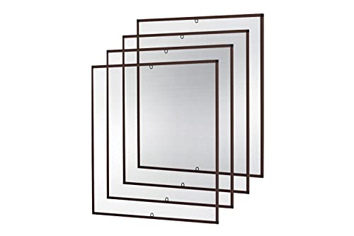 empasa Insektenschutz Fliegengitter Fenster START Set Fliegenschutz Alurahmen Mückengitter als Selbstbausatz in 120 x 140 cm, verschiedene Sets und Farben, Farbe:braun, Größe:4er Set von empasa