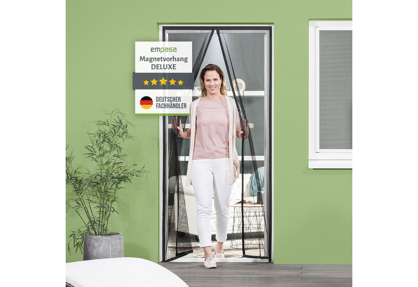 empasa Insektenschutz-Tür DELUXE, Lamellenvorhang Magnetverschluss Insektenschutzvorhang "Deluxe" von empasa
