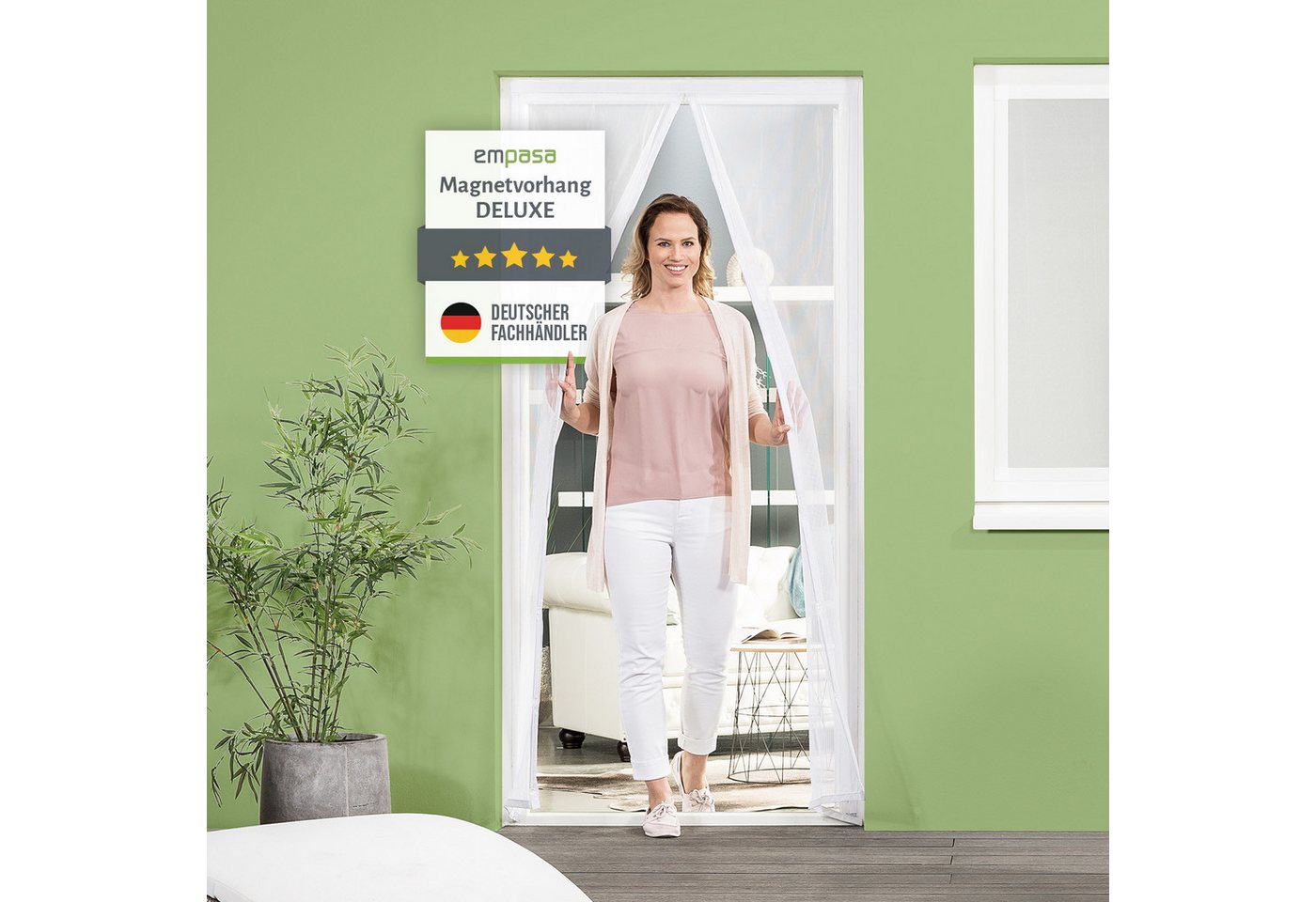 empasa Insektenschutz-Tür DELUXE, Lamellenvorhang Magnetverschluss Insektenschutzvorhang "Deluxe" von empasa