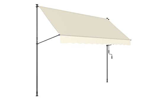 empasa Klemmmarkise 'ILANGA' Balkon Markise Klemm-Markise, UV-beständig und höhenverstellbar, Verschiedene Größen, 150 cm, 200 cm, 300 cm oder 400 cm x 120 cm von empasa