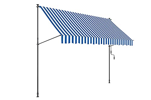 empasa Klemmmarkise 'ILANGA' Balkon Markise Klemm-Markise, UV-beständig und höhenverstellbar, Verschiedene Größen, 150 cm, 200 cm, 300 cm oder 400 cm x 120 cm von empasa