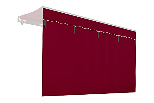 empasa Markisen Volant Markisenstoff Markisen-Zubehör Sonnenschutz Sichtschutz für unsere Gelenkarmmarkisen 'Start' und 'Start Plus', Farbe:weinrot, Größe:250 cm von empasa