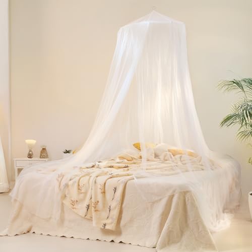 empasa Moskitonetz Bett für Einzel- oder Doppelbetten Betthimmel für Reise Camping oder Zuhause, feinmaschiges großes Mückennetz 1250 x 250 cm Baldachin Insektenschutz Indoor Outdoor von empasa