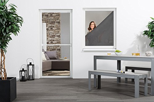 empasa Pollenschutzgewebe Pollenschutzgitter Pollenfilter für Fenster mit Klettband, 130 x 150 cm - Anthrazit von empasa
