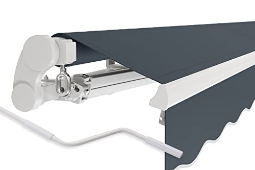 empasa manuelle Gelenkarmmarkise Markise 'Start' Sonnenmarkise Sonnenschutz mit weißem Aluminium Rahmen, komplett vormontiert, anthrazit oder Elfenbein empasa manuelle Gelenkarmmarkise Markise 'Start' Sonnenmarkise Sonnenschutz mit weißem Aluminium Rahmen, komplett vormontiert, anthrazit oder Elfenbein von empasa