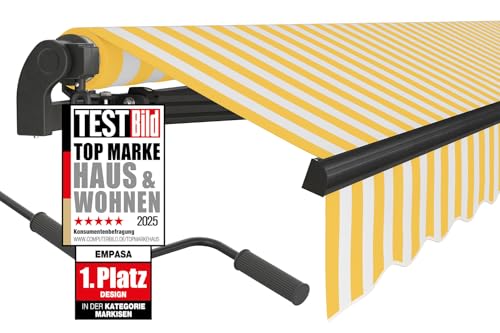 empasa manuelle Gelenkarmmarkise Markise 'Start' Sonnenmarkise Sonnenschutz Alu/Polyester komplett vormontiert, in verschiedenen Größen und Farben von empasa