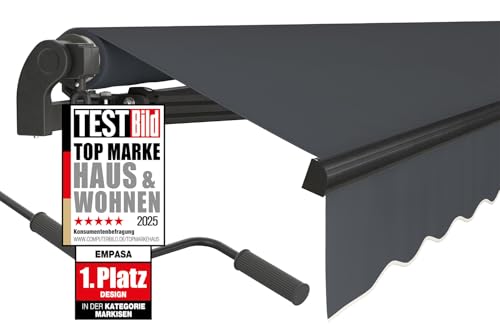 empasa manuelle Gelenkarmmarkise Markise 'Start' Sonnenmarkise Sonnenschutz Alu/Polyester komplett vormontiert, in verschiedenen Größen und Farben von empasa