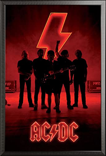 AC/DC - PWR/UP - Musikposter Heavy Metal Hard Rock AC-DC - Grösse 61x91,5 cm + Wechselrahmen, Shinsuke® Maxi Aluminium schwarz von empireposter