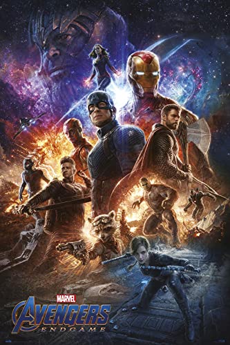 Avengers Endgame - from The Ashes - Characters - Poster - Größe 61x91,5 cm + Wechselrahmen, Shinsuke® Maxi Kunststoff schwarz, Acryl-Scheibe von empireposter