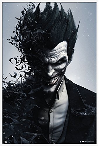 Batman - Joker Arkham Origins - Poster Plakat - Größe 61x91,5 cm + Wechselrahmen, Shinsuke® Maxi Kunststoff Weiss, Acryl-Scheibe von empireposter