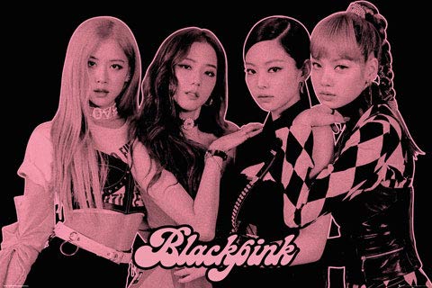 Blackpink - Group Pink - Poster Plakat Druck - Grösse 91,5x61 cm von empireposter