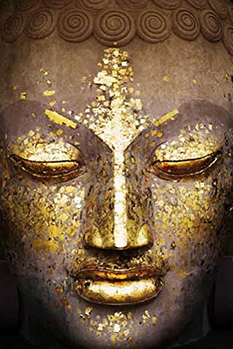 Buddha - Face - Poster Foto Buddha-Statue Gold - Grösse 61x91,5 cm von empireposter