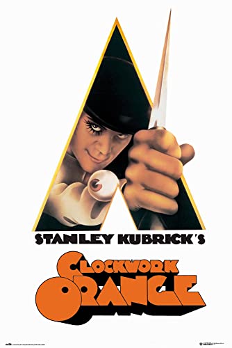 Clockwork Orange - Logo - Filmposter Kino Movie Poster Uhrwerk Orange Klassiker Oldies 61x91,5cm + Wechselrahmen, Shinsuke® Maxi Aluminium schwarz von empireposter
