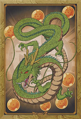 Dragon Ball - Shenron - Manga Anime Poster Plakat Druck - Größe 61x91,5 cm + Wechselrahmen, Shinsuke® Maxi MDF Eiche, Acryl-Scheibe von empireposter