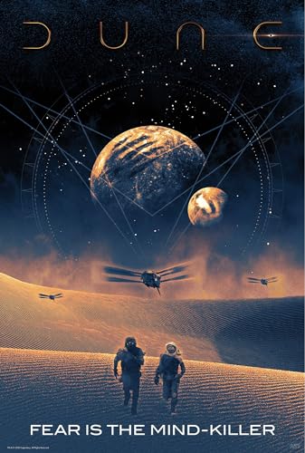 Dune - Fear ist The Mind-Killer -Film Kino Poster Plakat Druck - Größe 61x91,5 cm + Wechselrahmen, Shinsuke® 61x91,5cm MDF Weiss, Acryl-Scheibe von empireposter