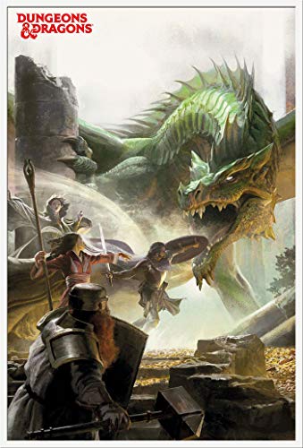 Dungeons & Dragons - Adventure - Videospiel Poster - Größe 61x91,5 cm + Wechselrahmen, Shinsuke® Maxi Kunststoff Weiss, Acryl-Scheibe von empireposter