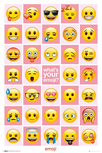 Emoji - What's Your Emoji - Fun - Maxi-Poster, Druck, Poster Comic Gesichter - Grösse 61x91,5 cm + 1 Ü-Poster der Grösse 61x91,5cm von empireposter