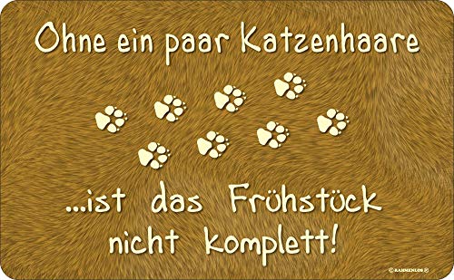 empireposter Ohne EIN Paar Katzenhaare - Resopal Brettchen - Frühstücksbrettchen Resopal - Grösse 14,2x23,3 cm von empireposter