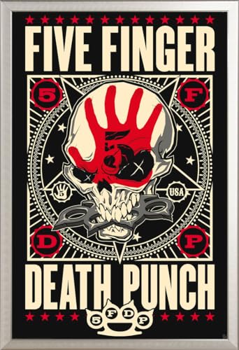 Five Finger Death Punch - Knucklehead - Musik Fan Band Poster - Grösse 61x91,5 cm + Wechselrahmen, Shinsuke® Maxi Aluminium Silber, Acryl-Scheibe von empireposter