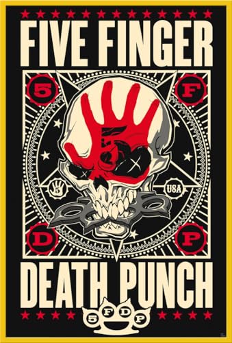 Five Finger Death Punch - Knucklehead - Musik Fan Band Poster - Grösse 61x91,5 cm + Wechselrahmen, Shinsuke® Maxi Kunststoff Gelb, Acryl-Scheibe von empireposter
