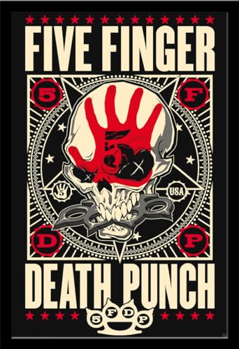 Five Finger Death Punch - Knucklehead - Musik Fan Band Poster - Grösse 61x91,5 cm + Wechselrahmen, Shinsuke® Maxi MDF schwarz, Acryl-Scheibe von empireposter