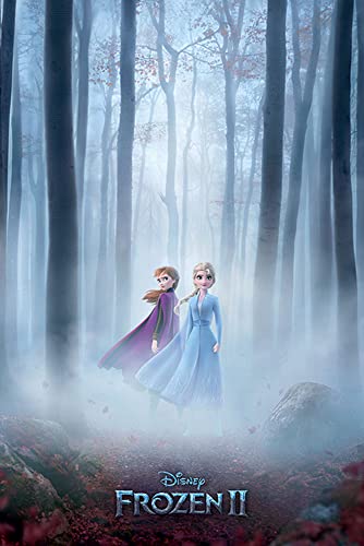 Frozen 2 - Woods - Poster Plakat - Größe 61x91,5 cm + Wechselrahmen, Shinsuke® Maxi MDF schwarz, Acryl-Scheibe von empireposter