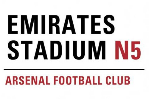 Fussball - Arsenal London - Street Sign Sport Fußball Stadion Poster Plakat - Grösse 91,5x61 cm + 2 St Posterleisten Kunststoff 93 cm schwarz von empireposter