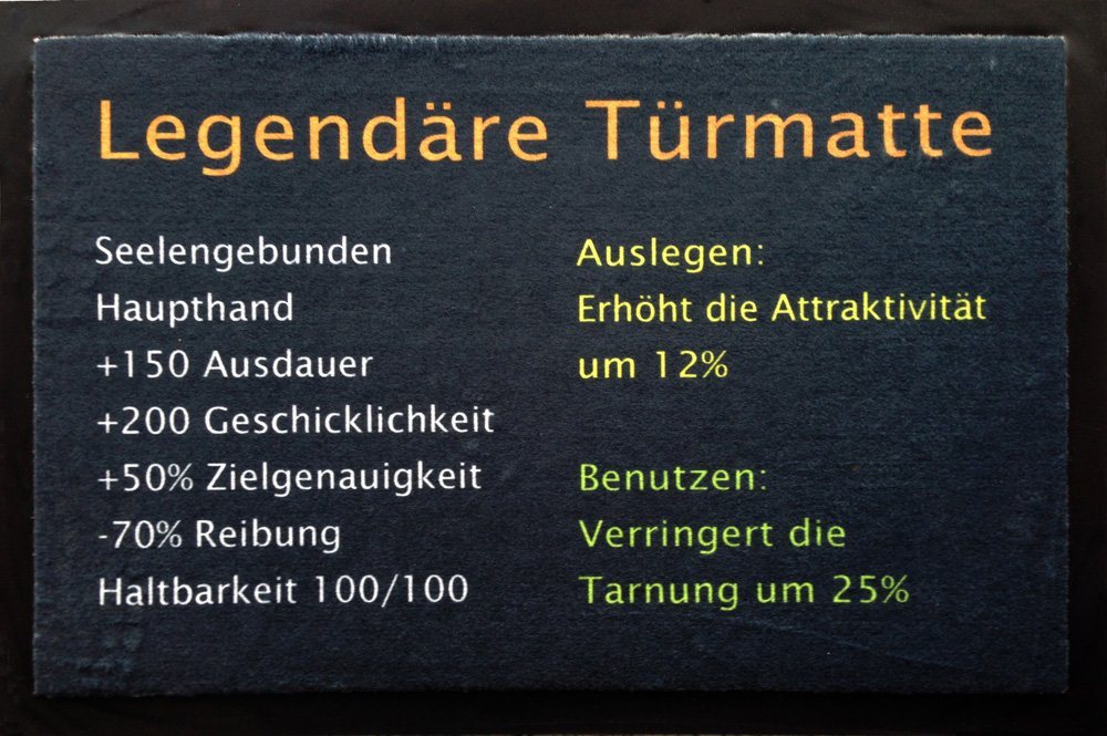 Fußmatte »Fussmatte Legendäre Türmatte«, empireposter, rechteckig, Höhe 5 mm, Material Polypropylen von empireposter