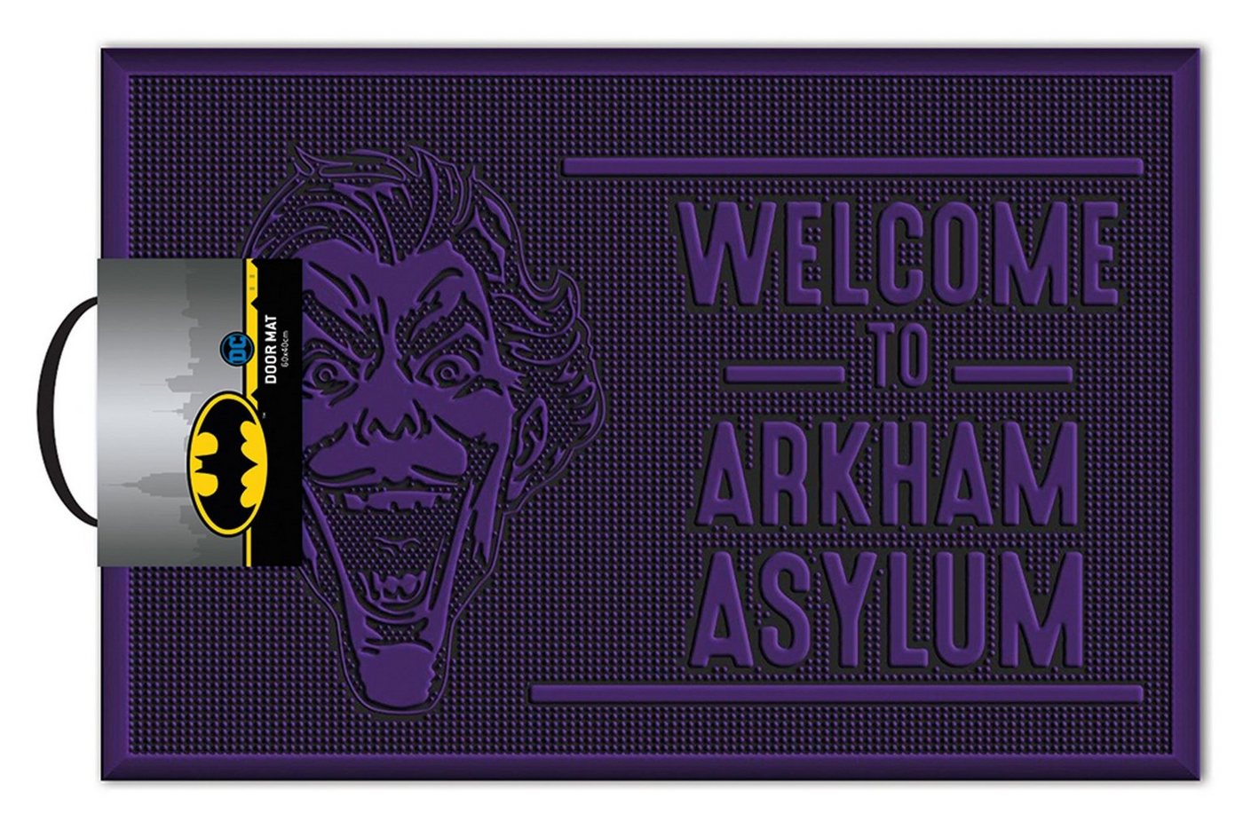 Fußmatte The Joker - Welcome to Arkham Asylum - Gummitürmatte 60 x 40, empireposter von empireposter