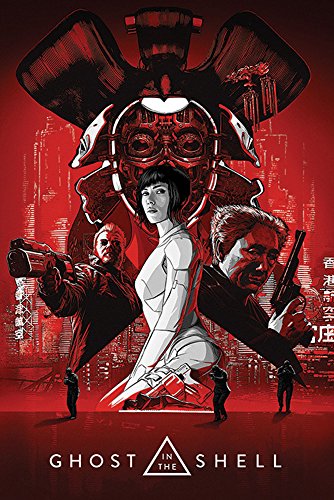 Ghost In The Shell - Red - Filmposter Kino Movie TV-Serie - Grösse 61x91,5 cm + 2 St Posterleisten Alu 63 cm von empireposter