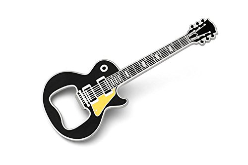 empireposter Gitarren - Guitar LP Schwarz Flaschenöffner mit Magnet - Größe ca. 4,2x11 cm von empireposter