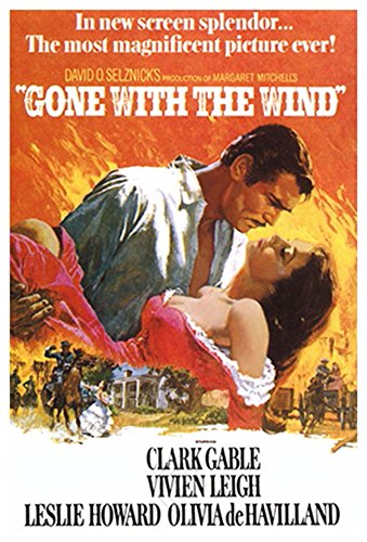 Gone with The Wind -Key Art - Filmposter Kino XXL-Poster vom Winde verweht - Grösse 61x91,5 cm + Wechselrahmen, Shinsuke® Maxi MDF schwarz, Acryl-Scheibe von empireposter