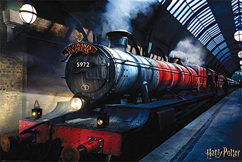 Harry Potter - Hogwarts - Express - Film Kino Movie Plakat Poster Druck - Größe 91,5x61 cm + 2 St Posterleisten Alu 93,5 cm von empireposter