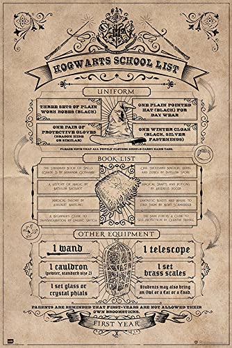 Harry Potter - School List - Film Kino Movie Plakat Poster Druck - Größe 61x91,5 cm von empireposter