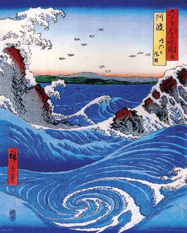 Hiroshige - Naruto Whirlpool - Poster Druck 40x50 cm von empireposter