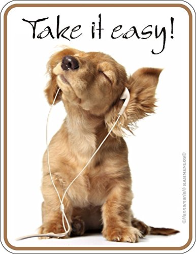 Hunde Sprüche - Take it Easy! - Geprägter Blechmagnet - Größe 7x9 Hunde Sprüche - Take it Easy! - Geprägter Blechmagnet - Größe 7x9 von empireposter